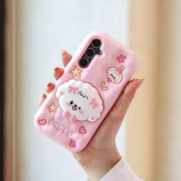 قاب puppy پاپ سوکتی صورتی کد C4001