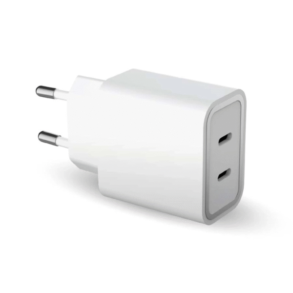 شارژر دیواری 45 وات فورس مدل FPLICS2CC45WPDW PD با دو پورت USB-C - تصویر 1