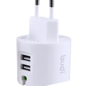شارژر دیواری 12 وات بودی مدل Budi M8J322E با خروجی USB به همراه کابل USB به USB-C با گارانتی ۱۸ ماهه شرکتی (۶ ماه تعویض)